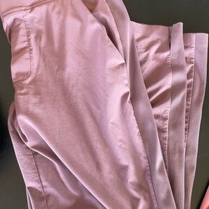 Athleta Dusty Mauve Ribbed Waist Active Leggings